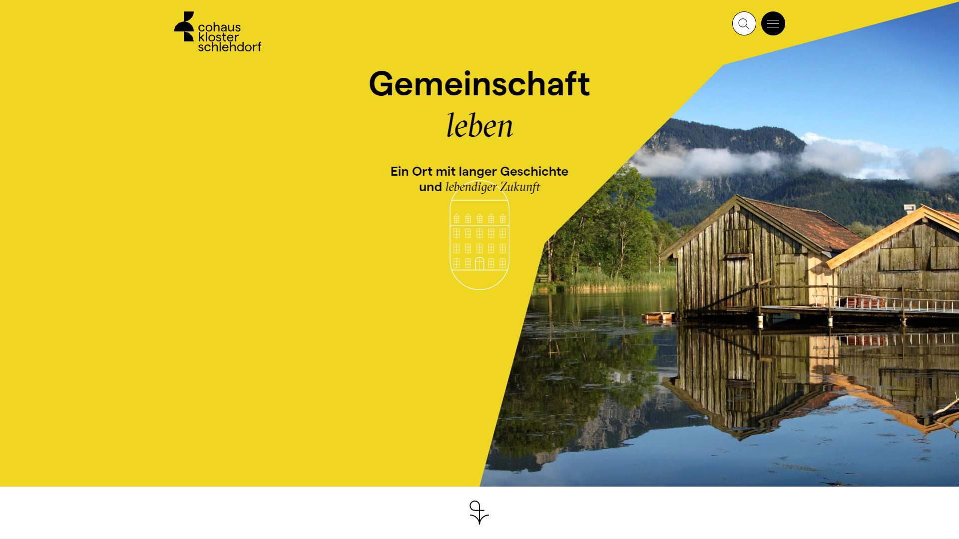 screenshot der desktop-homepage vom cohaus kloster schlehdorf